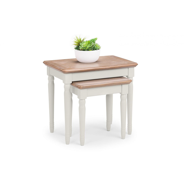 Provence Grey Lacquer Nest of Tables - Click Image to Close